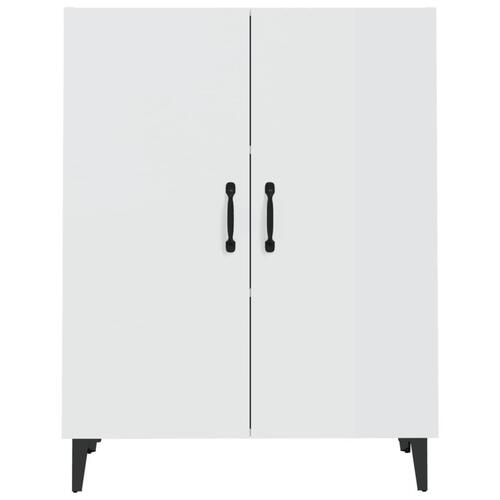 Skænk 70x34x90 cm konstrueret træ hvid højglans