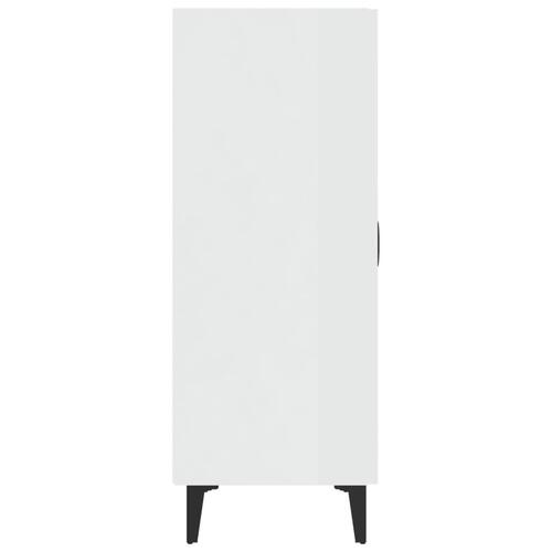 Skænk 70x34x90 cm konstrueret træ hvid højglans
