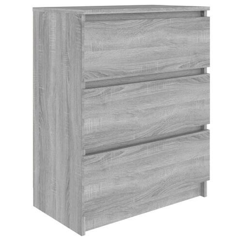 Skænk 60x35x76 cm konstrueret træ grå sonoma-eg