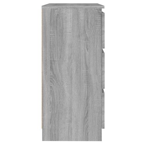 Skænk 60x35x76 cm konstrueret træ grå sonoma-eg