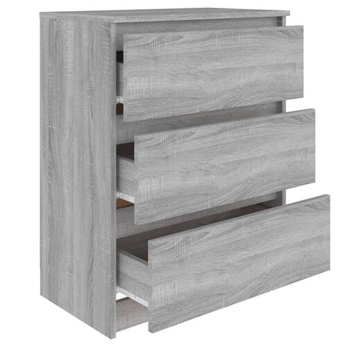 Skænk 60x35x76 cm konstrueret træ grå sonoma-eg