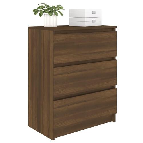 Skænk 60x35x76 cm konstrueret træ brun egetræsfarve