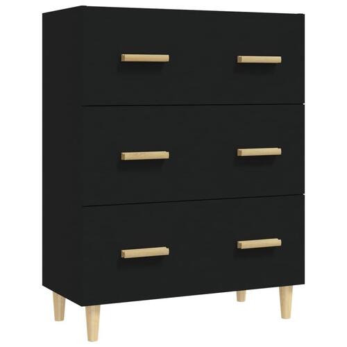 Skænk 70x34x90 cm konstrueret træ sort