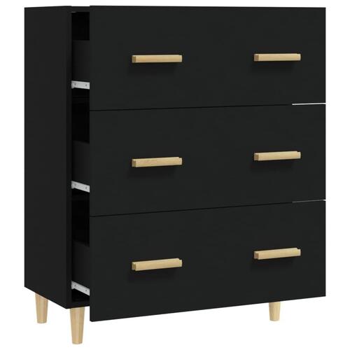 Skænk 70x34x90 cm konstrueret træ sort