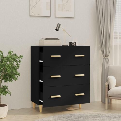 Skænk 70x34x90 cm konstrueret træ sort