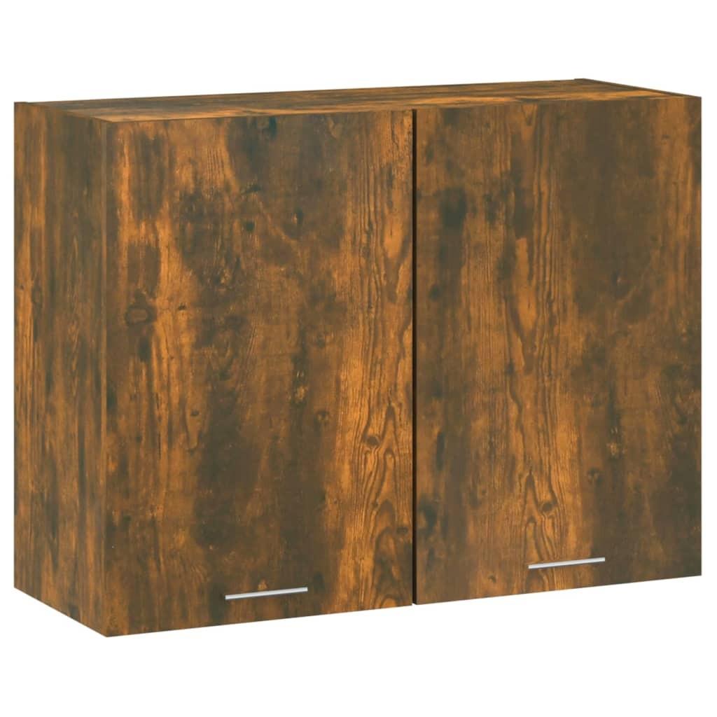 Vægskab 80x31x60 cm konstrueret træ røget egetræsfarve