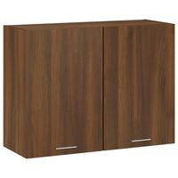 Vægskab 80x31x60 cm konstrueret træ brun egetræsfarve
