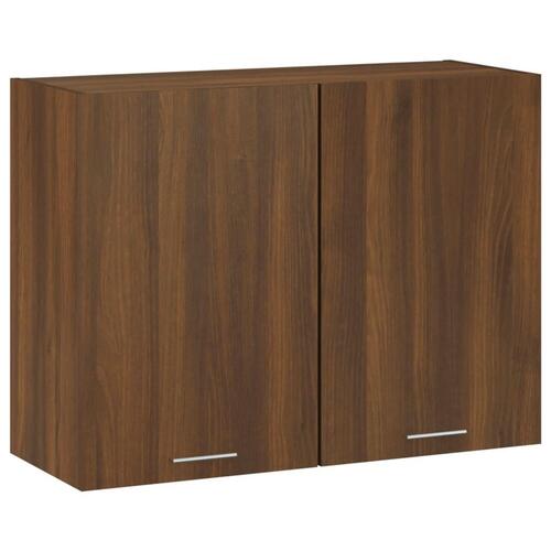Vægskab 80x31x60 cm konstrueret træ brun egetræsfarve