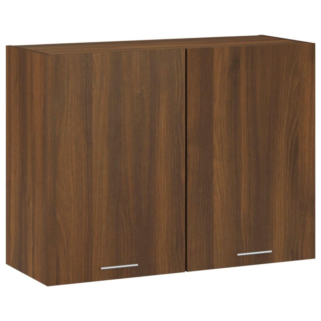 Vægskab 80x31x60 cm konstrueret træ brun egetræsfarve
