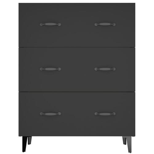Skænk 69,5x34x90 cm konstrueret træ sort