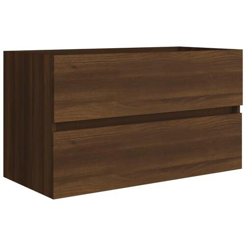 Underskab 80x38,5x45 cm konstrueret træ brun egetræ