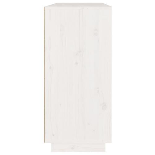 Skænk 110x34x75 cm massivt fyrretræ hvid