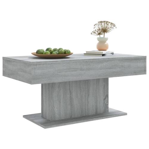 Sofabord 96x50x45 cm konstrueret træ grå sonoma-eg