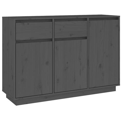 Skænk 110x34x75 cm massivt fyrretræ grå