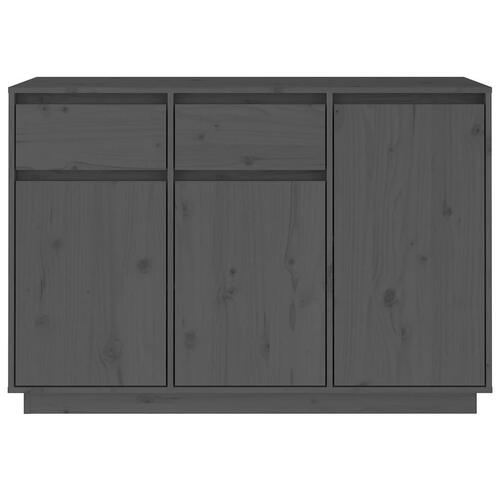 Skænk 110x34x75 cm massivt fyrretræ grå