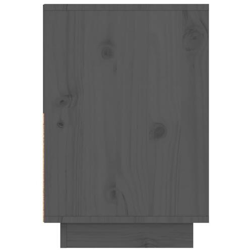 Sengeborde 2 stk. 60x34x51 cm massivt fyrretræ grå