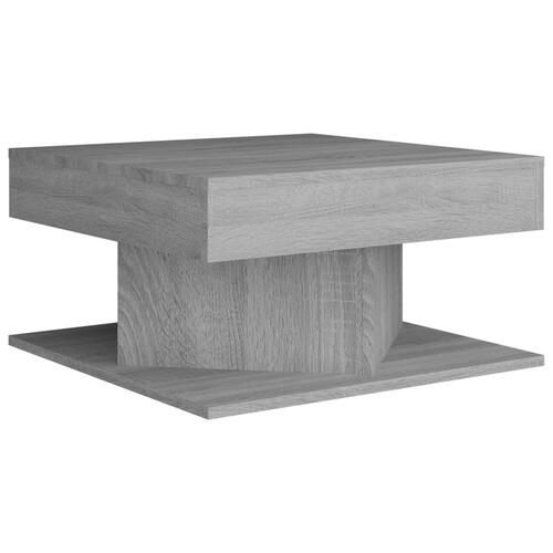 Sofabord 57x57x30 cm konstrueret træ grå sonoma-eg