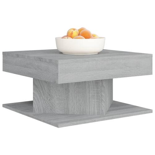 Sofabord 57x57x30 cm konstrueret træ grå sonoma-eg