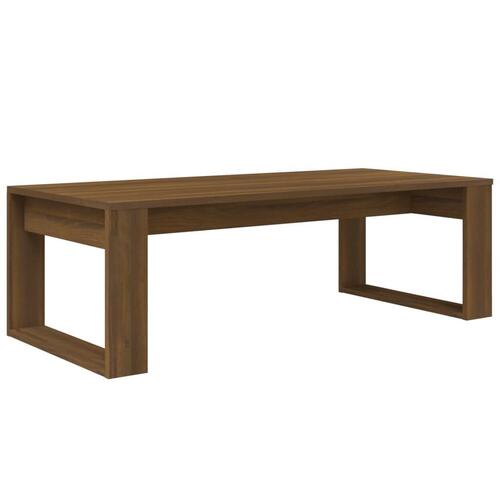 Sofabord 110x50x35 cm konstrueret træ brun egetræsfarve