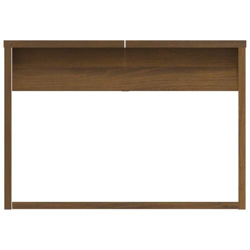 Sofabord 110x50x35 cm konstrueret træ brun egetræsfarve