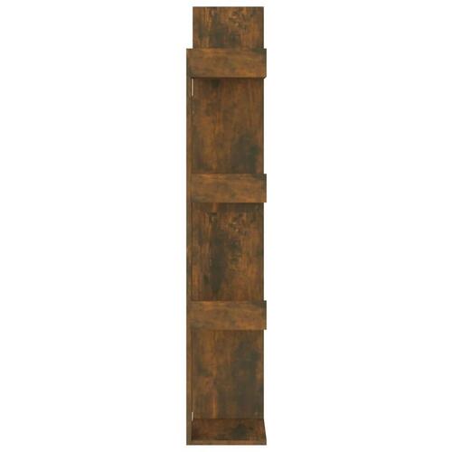 Bogreol 48x25,5x140 cm konstrueret træ røget egetræsfarve
