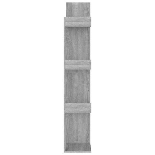 Bogreol 48x25,5x140 cm konstrueret træ grå sonoma-eg