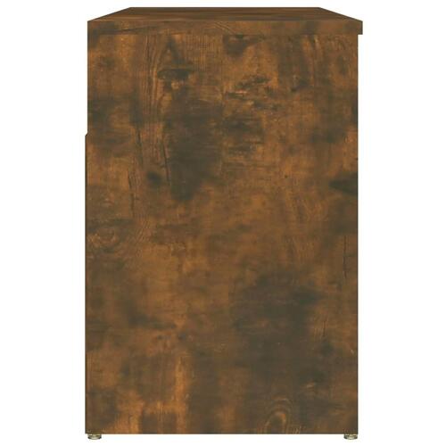 Skobænk 105x30x45 cm konstrueret træ røget egetræsfarve