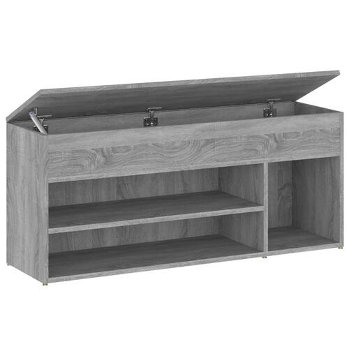 Skoreol 105x30x45 cm konstrueret træ grå sonoma-eg