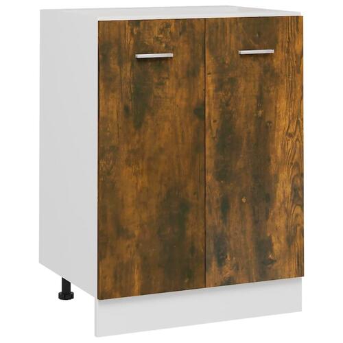 Skab 60x46x81,5 cm konstrueret træ røget egetræ