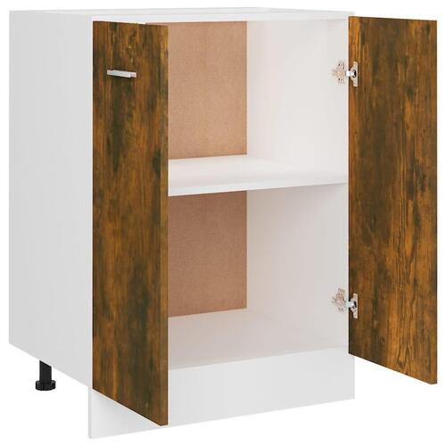 Skab 60x46x81,5 cm konstrueret træ røget egetræ