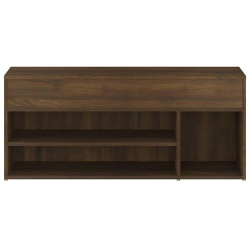 Skobænk 105x30x45 cm konstrueret træ brun egetræ