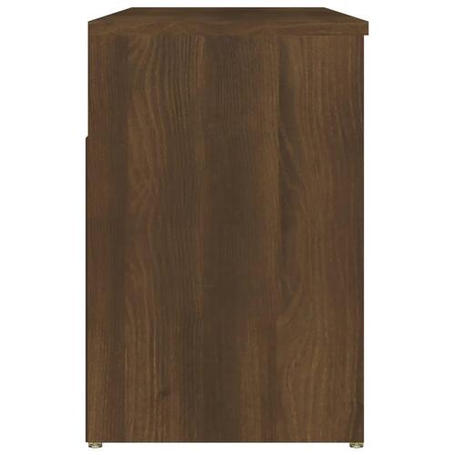 Skobænk 105x30x45 cm konstrueret træ brun egetræ