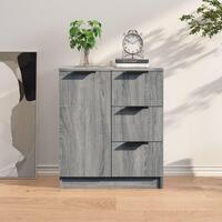 Skænk 60x30x70 cm konstrueret træ grå sonoma-eg