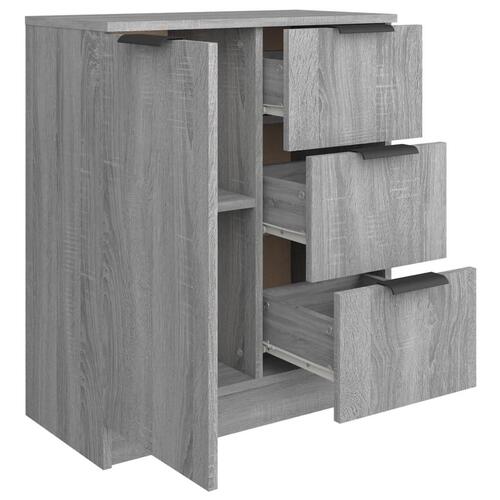Skænk 60x30x70 cm konstrueret træ grå sonoma-eg
