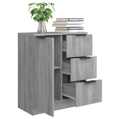 Skænk 60x30x70 cm konstrueret træ grå sonoma-eg