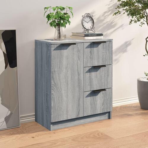 Skænk 60x30x70 cm konstrueret træ grå sonoma-eg