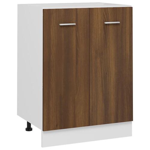 Skab 60x46x81,5 cm konstrueret træ brun egetræsfarve
