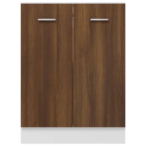 Skab 60x46x81,5 cm konstrueret træ brun egetræsfarve