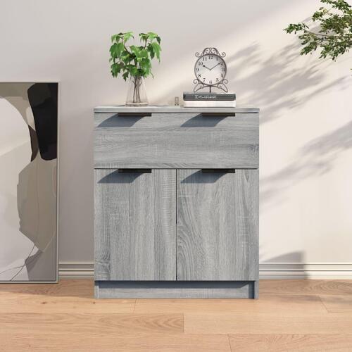 Skænk 60x30x70 cm konstrueret træ grå sonoma-eg