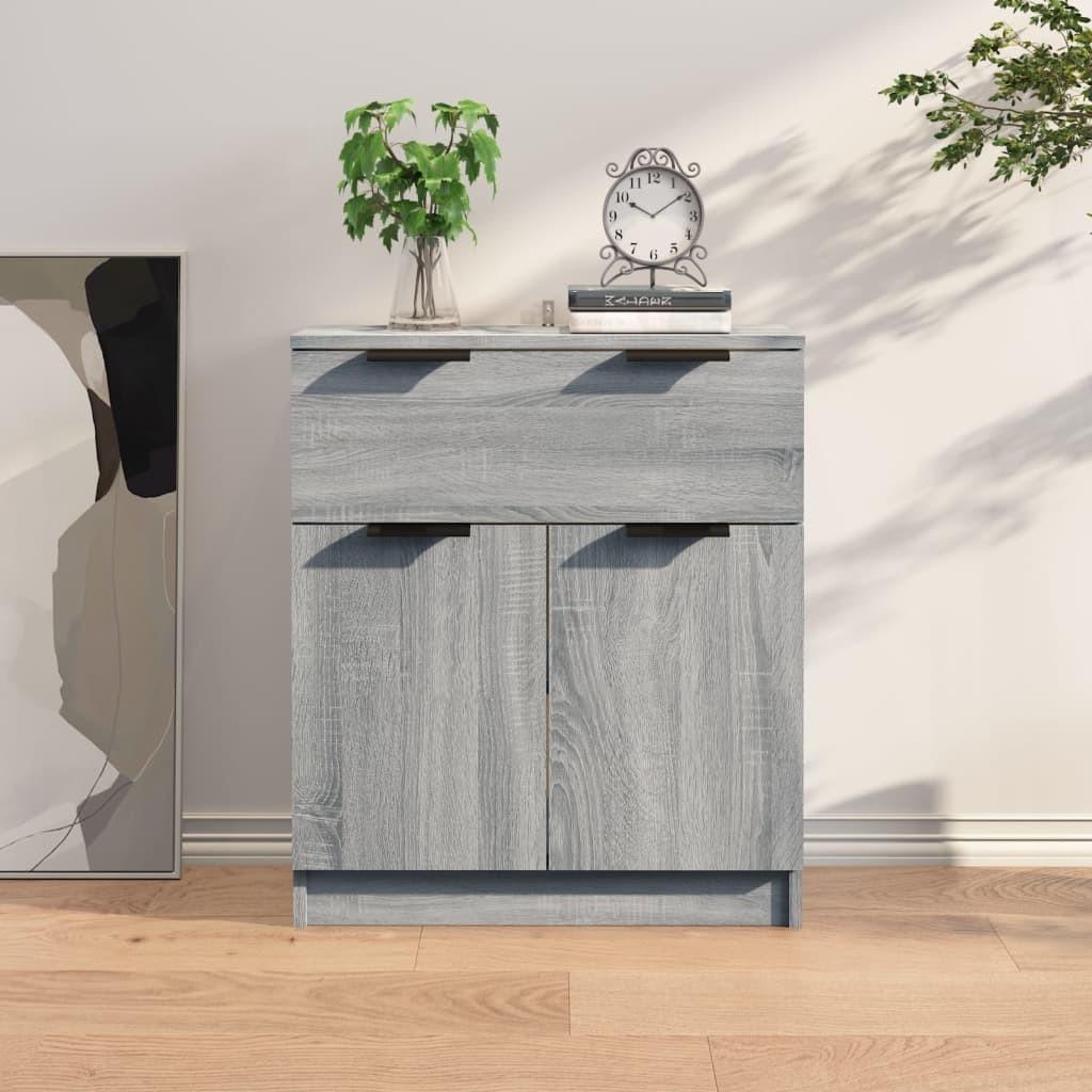 Skænk 60x30x70 cm konstrueret træ grå sonoma-eg