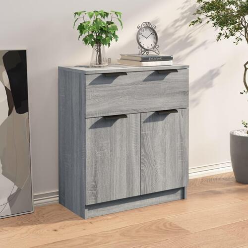 Skænk 60x30x70 cm konstrueret træ grå sonoma-eg