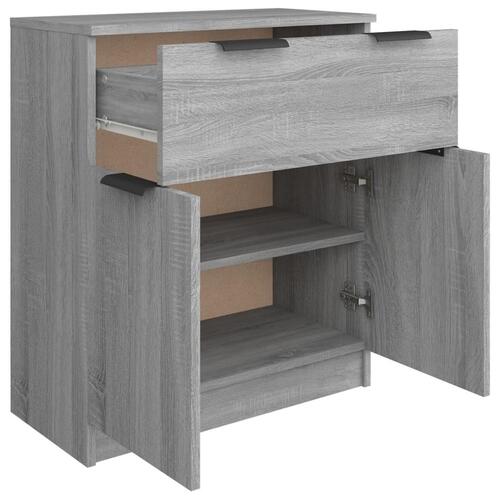 Skænk 60x30x70 cm konstrueret træ grå sonoma-eg