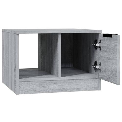 Sofabord 50x50x36 cm konstrueret træ grå sonoma-eg