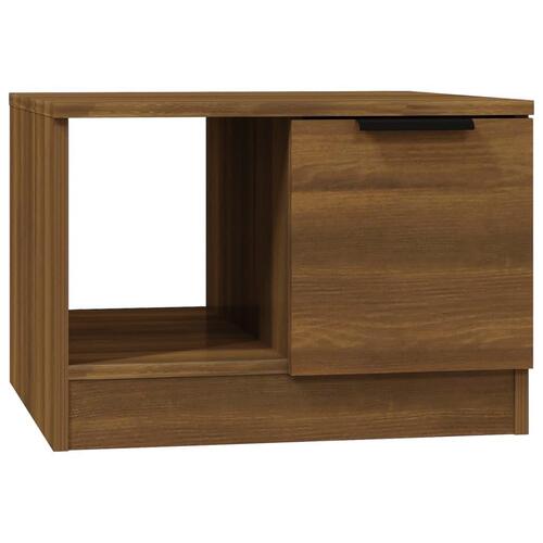 Sofabord 50x50x36 cm konstrueret træ brun egetræ
