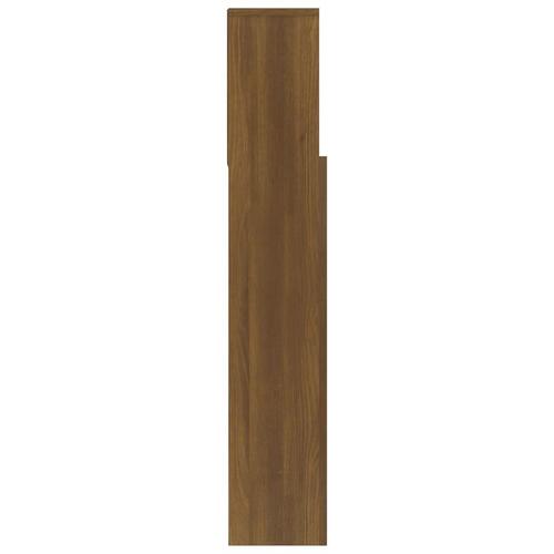 Sengegavl med opbevaring 120x19x103,5 cm brun egetræsfarve