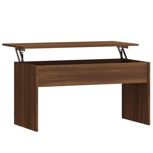 Sofabord 102x50,5x52,5 cm konstrueret træ brun egetræsfarve