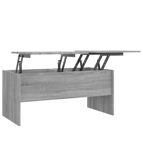 Sofabord 102x50,5x46,5 cm konstrueret træ grå sonoma-eg