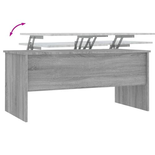 Sofabord 102x50,5x46,5 cm konstrueret træ grå sonoma-eg