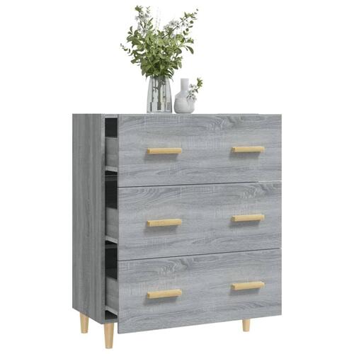 Skænk 70x34x90 cm konstrueret træ grå sonoma-eg