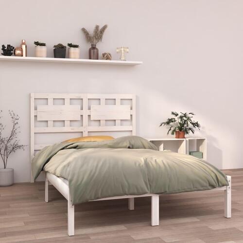 Sengeramme 120x200 cm massivt træ hvid